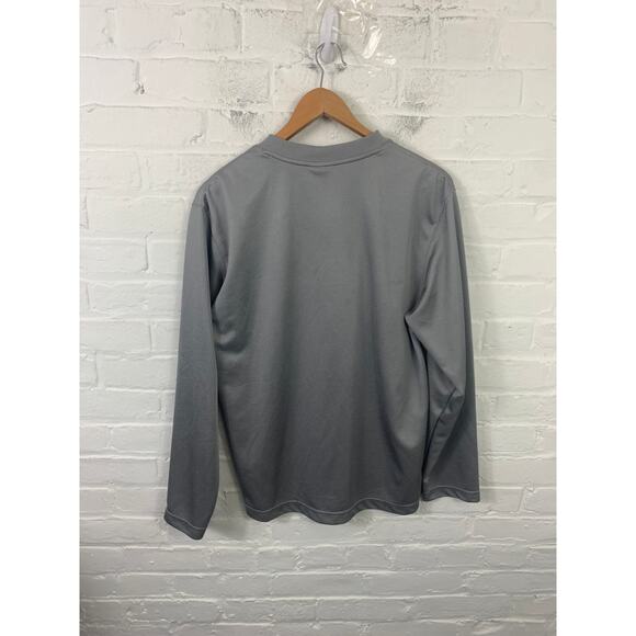 Vintage Nike Women's Crewneck Thermal Pullover Sweater Long Sleeves Gray Size M - Picture 2 of 5